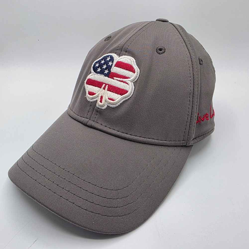Black Clover Live Lucky Hat MGM Grand Las Vegas USA Flag Clover Gray S/M Cap